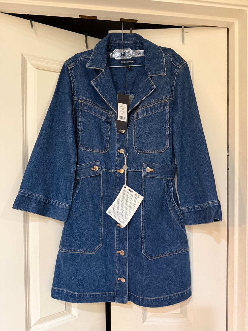 Veronica Beard McKinley Blue Denim Dress